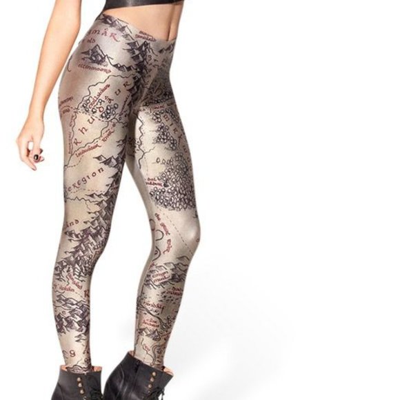 Blackmilk Pants & Jumpsuits Blackmilk Middle Earth Map Leggings Poshmark